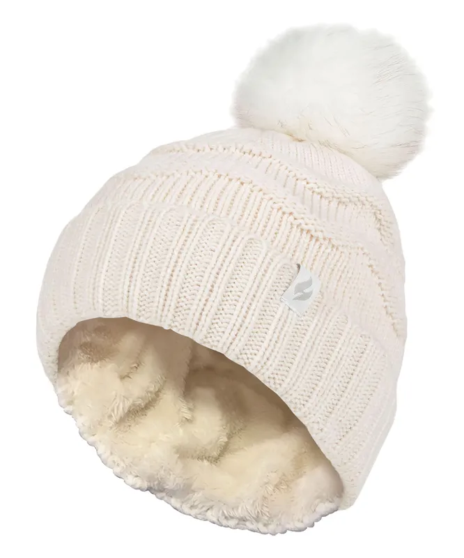 Heat Holders Ladies Winter Fur Beanie Hat
