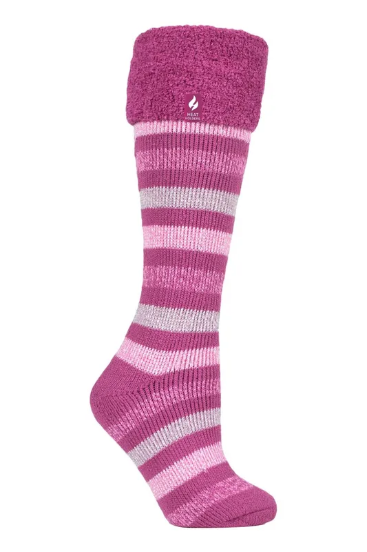 Heat Holders Womens Striped Wellington Boot Socks - - Size: M