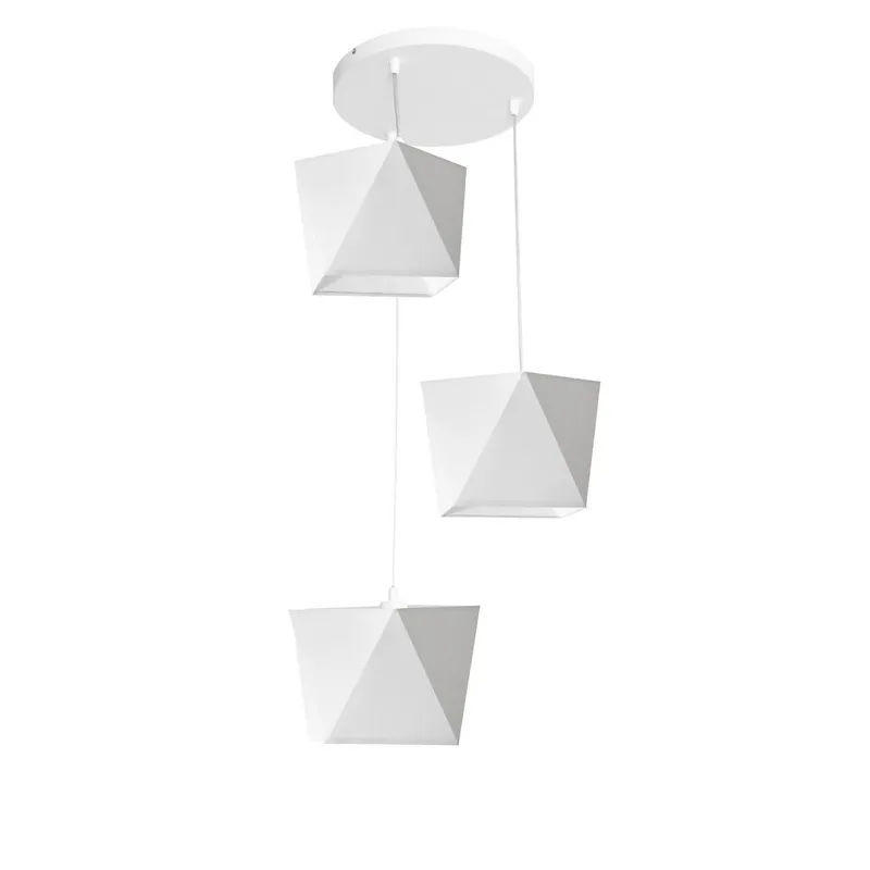 Helam Lighting Adamant Cluster Pendant Ceiling Light White 50cm