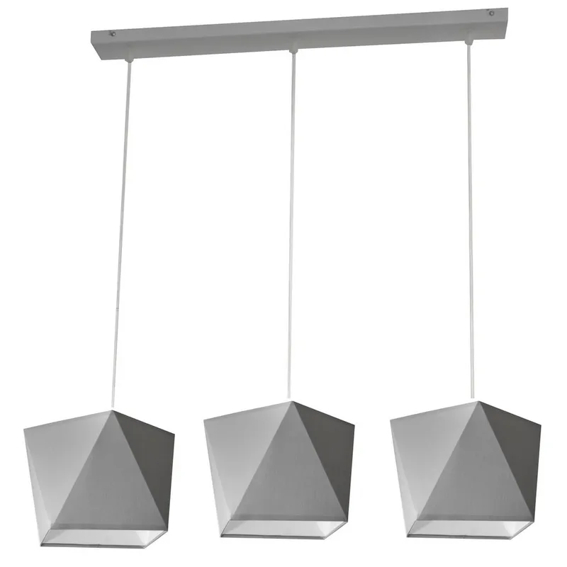 Netlighting Adamant Straight Bar Pendant Ceiling Light Grey 75cm Grey