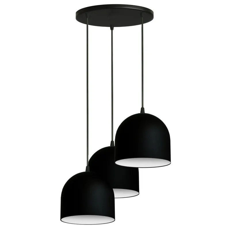 Helam Lighting Madison Cluster Pendant Ceiling Light Black, White 35cm