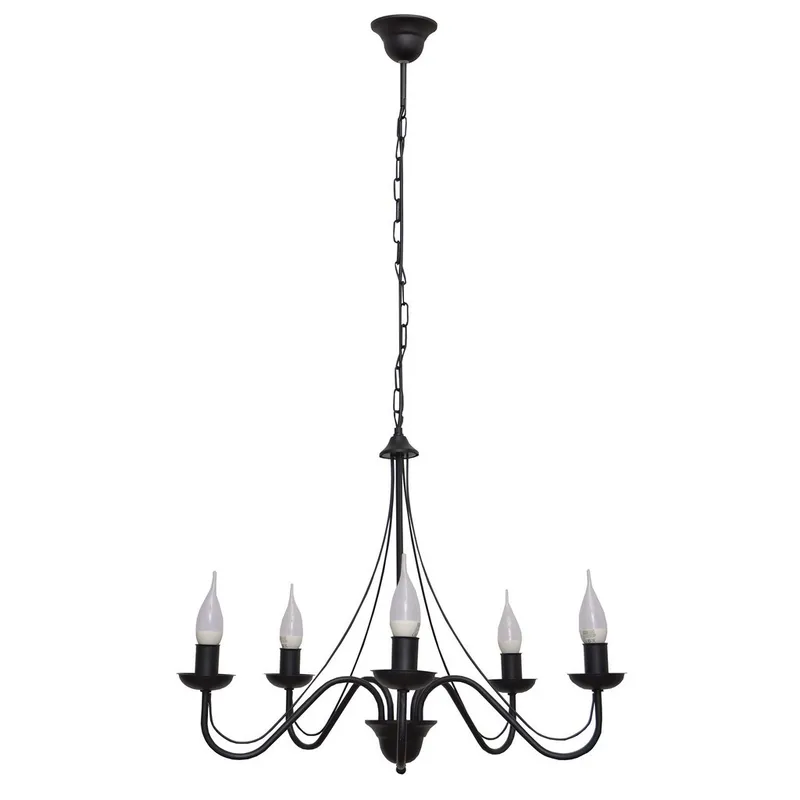 Netlighting Malbo Multi Arm Pendant Ceiling Light Black 60cm Black
