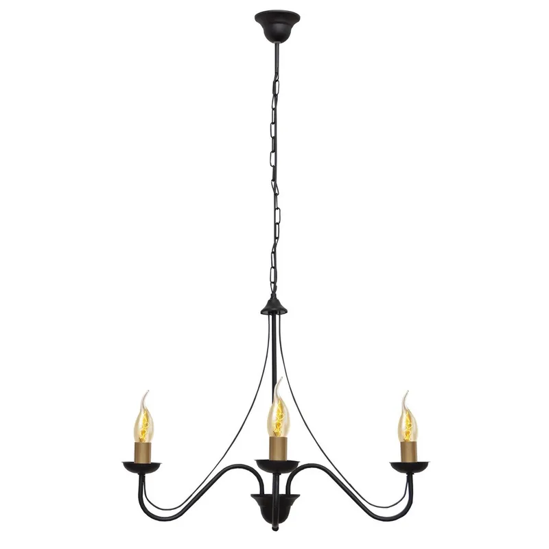 Netlighting Malbo Multi Arm Pendant Ceiling Light Black Patina 60cm Black