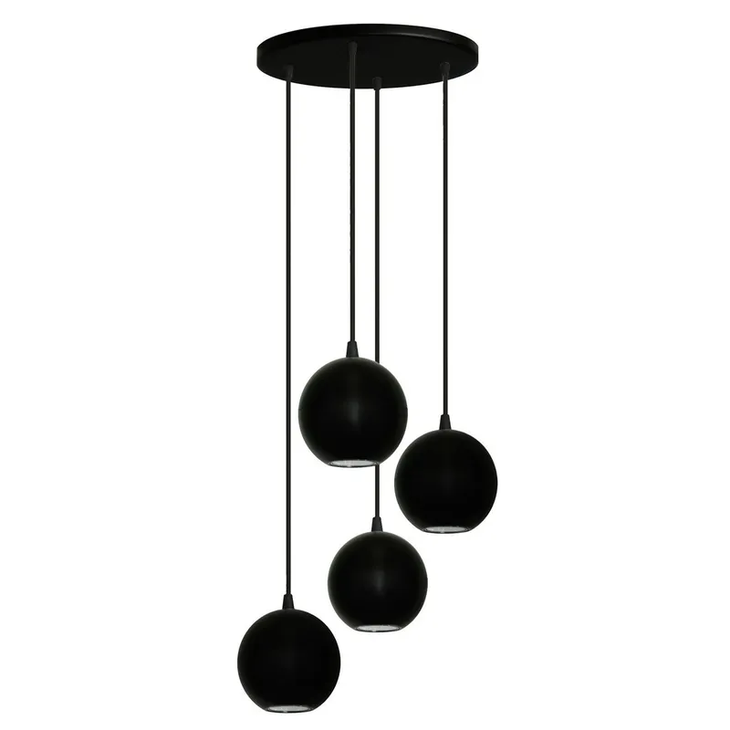 Netlighting Midway Cluster Pendant Ceiling Light Black 30cm Black