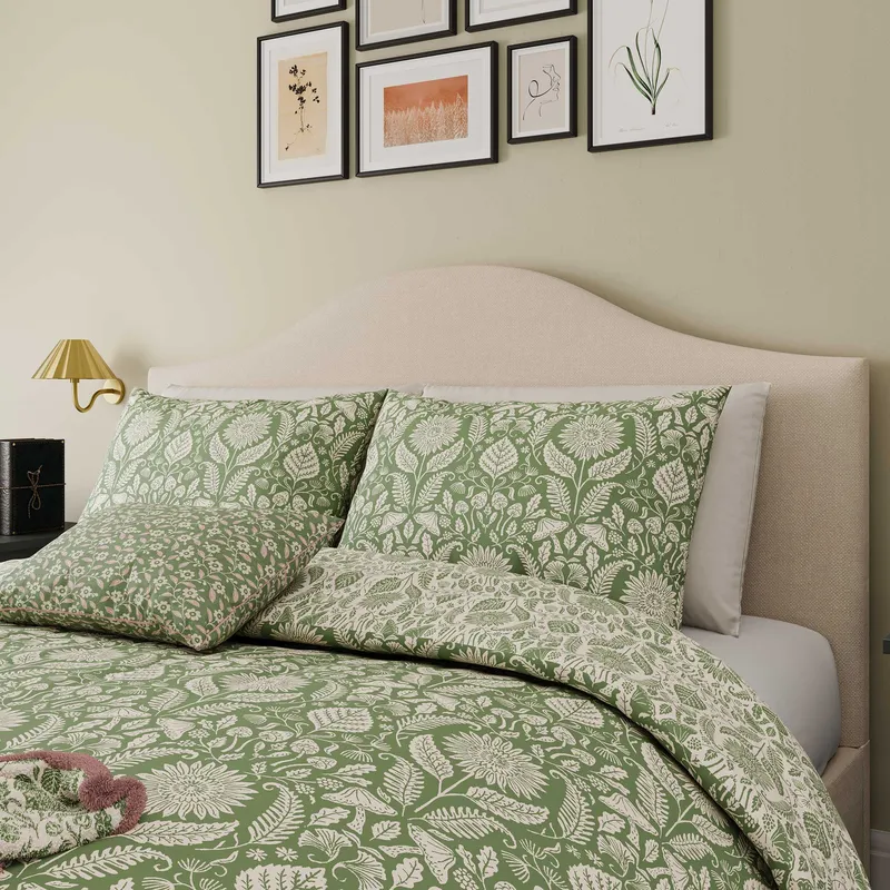 Helena Springfield Harvest Moon Sunflowers Single Duvet Cover Set, Green