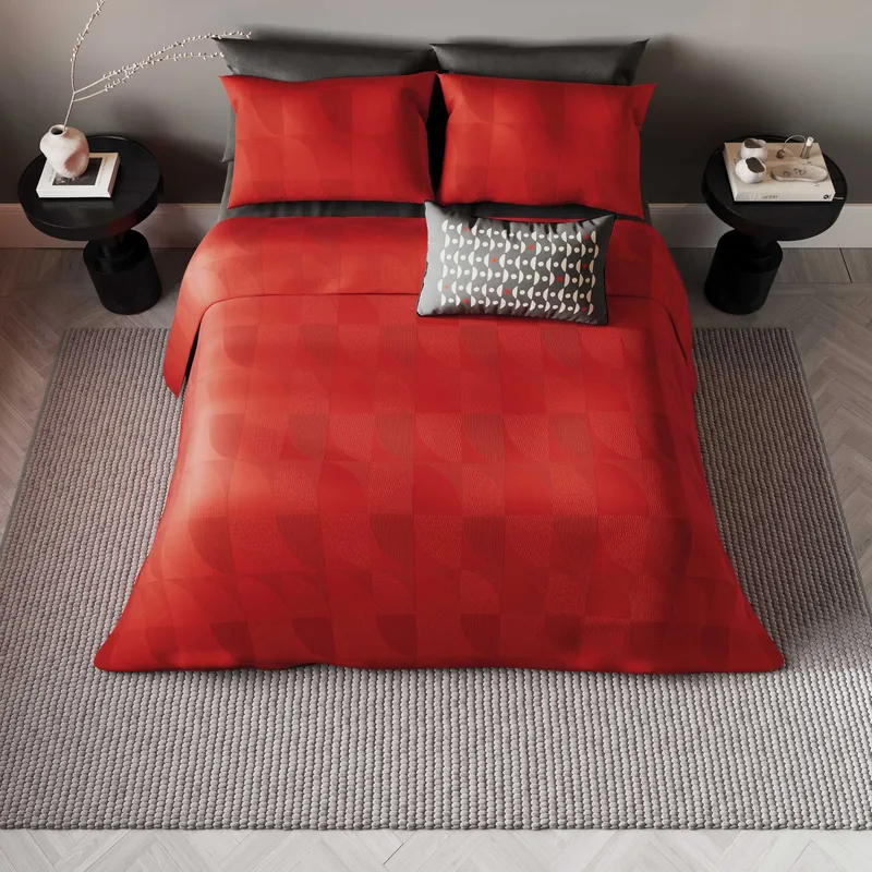Helena Springfield Simply Scandi Axel Kingsize Duvet Cover Set, Scarlet