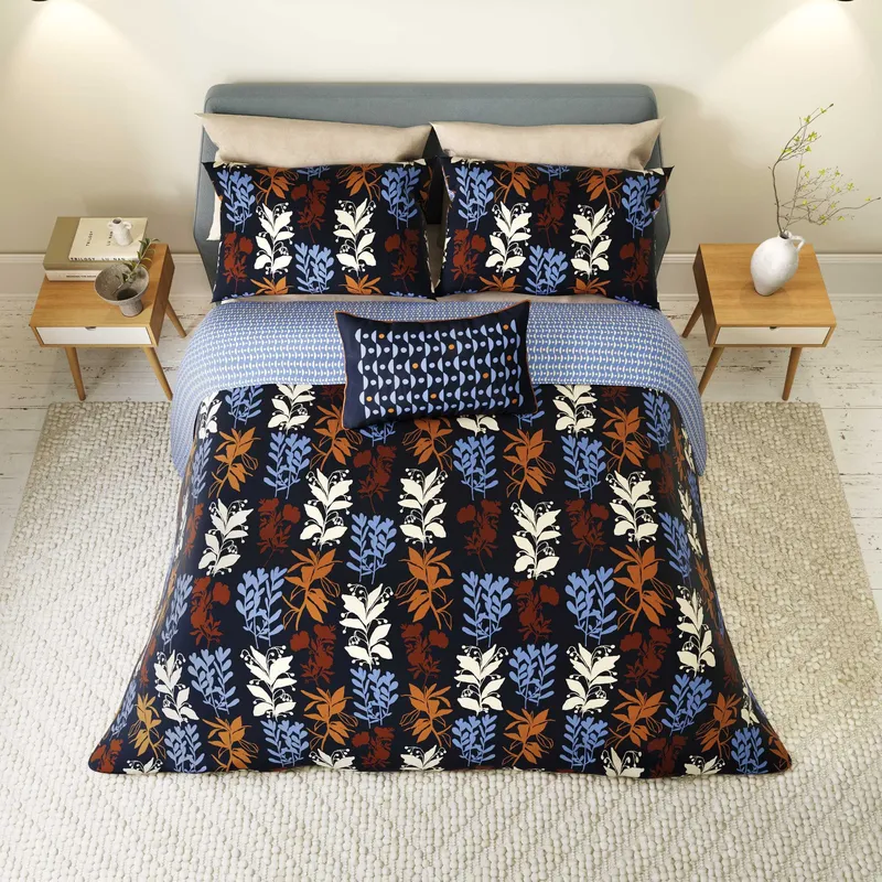 Helena Springfield 'Frey' Cotton Duvet Cover Set in Blue Size: Single - Blue