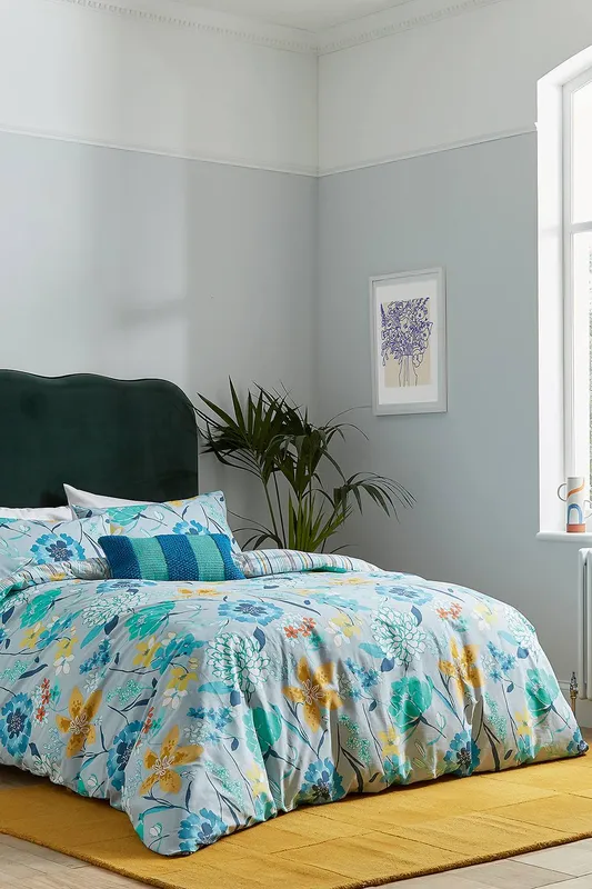 Helena Springfield 'Bella Cover' Cotton Duvet Cover Set in Blue Size: King Blue King