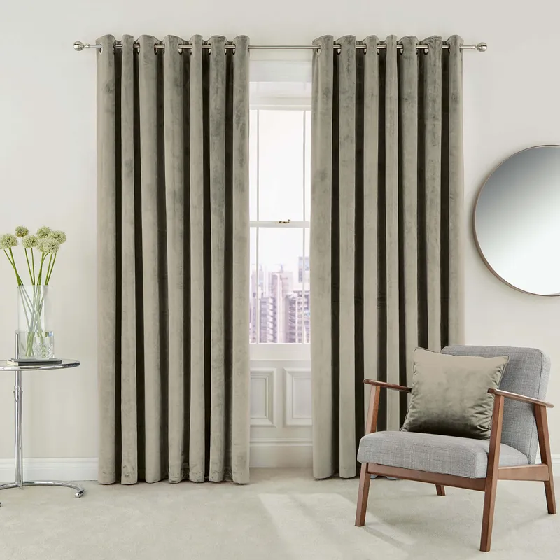 Helena Springfield Escala Lined Curtains 66" x 72", Linen