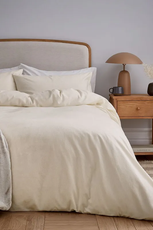Helena Springfield Brushed Cotton Double Duvet Cover Set, Ivory