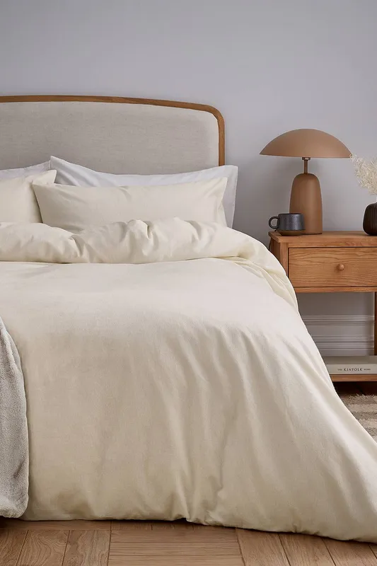 Helena Springfield Brushed Cotton Single Duvet Cover Set, Ivory