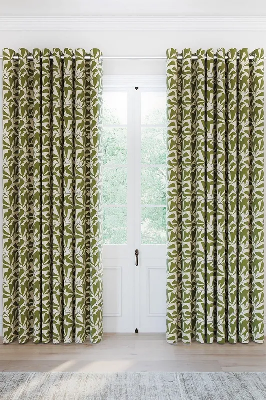 Helena Springfield Simply Scandi Leni Lined Curtains 66" x 72", Green
