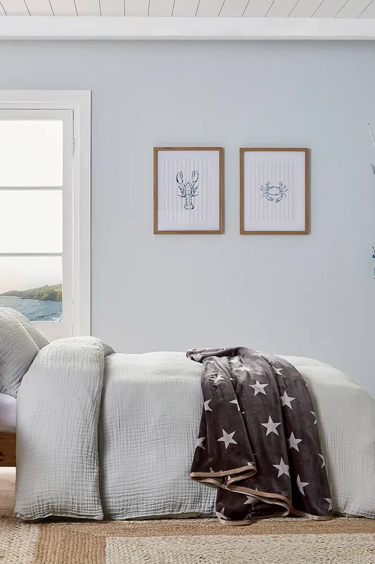 Helena Springfield Long Island Muslin Single Duvet Cover Set, Silver