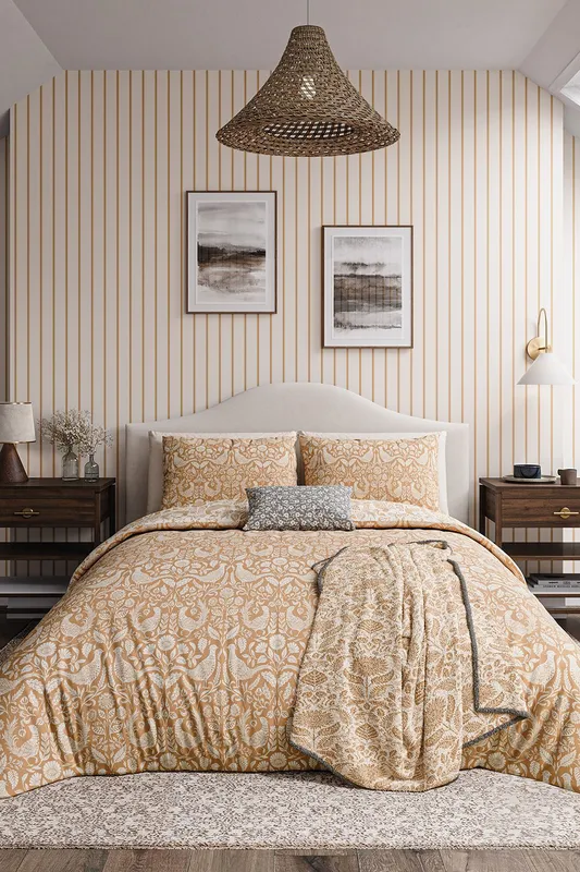 Helena Springfield Harvest Moon Pheasants Kingsize Duvet Cover Set, Copper