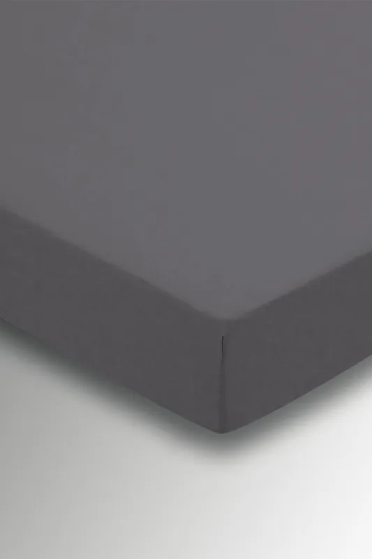 Helena Springfield 'Plain Dye' Polycotton Fitted Sheet Extra Deep in Charcoal Size: Single Fitted Charcoal Single Fitted