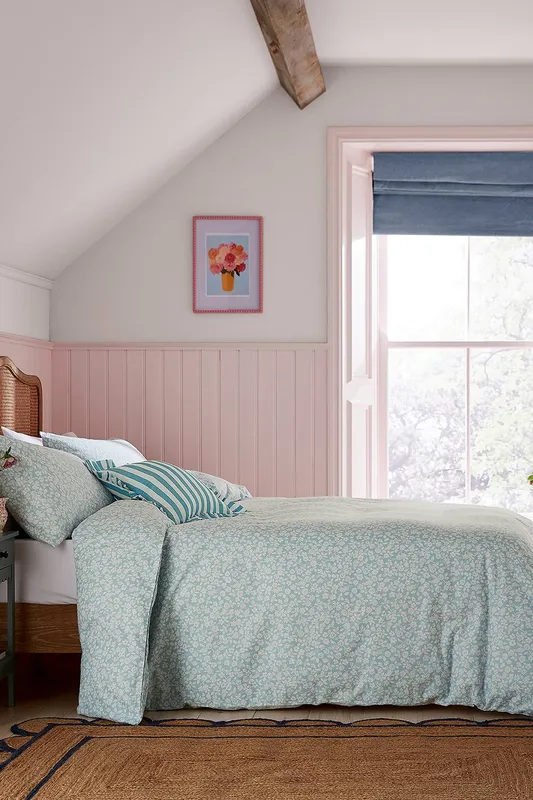 Helena Springfield Secret Garden Rosebud Brushed Cotton Double Duvet Cover Set, Aqua