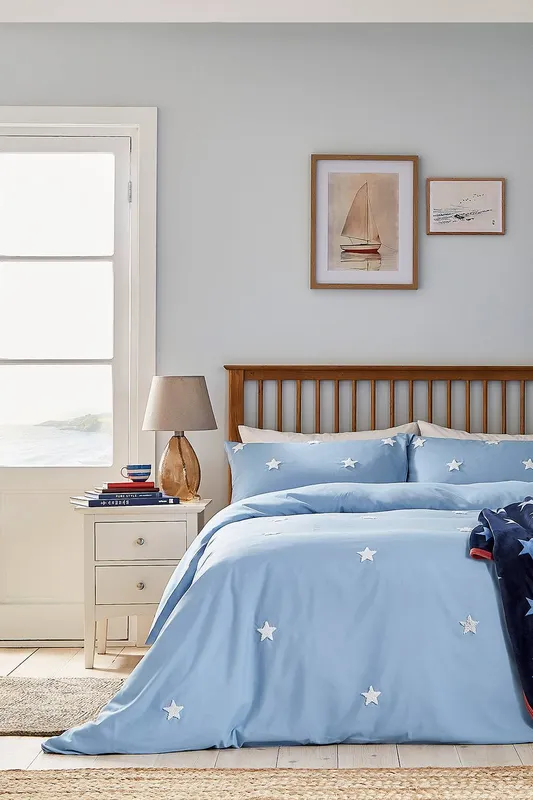 Helena Springfield 'Tufted Star' Duvet Cover Set in Blue Size: Double - Blue