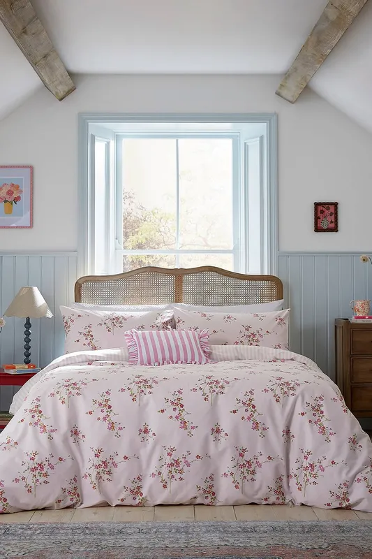 Helena Springfield Secret Garden Blossom Print Single Duvet Cover Set, Pink