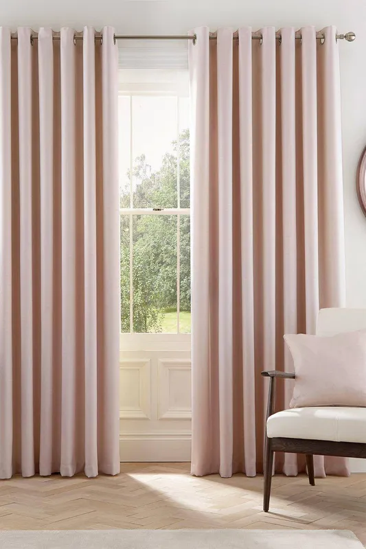 Helena Springfield Eden Lined Curtains 90" x 90", Blush