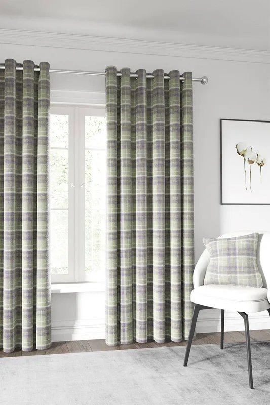 Helena Springfield Harriet Lined Curtains 90" x 72", Grape/Linen