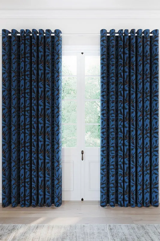 Helena Springfield Simply Scandi Leni Lined Curtains 90" x 72", Blue