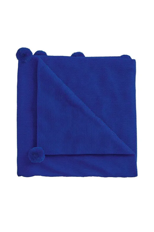 Helena Springfield 'Pom Pom' Knit Throw in Blue Blue