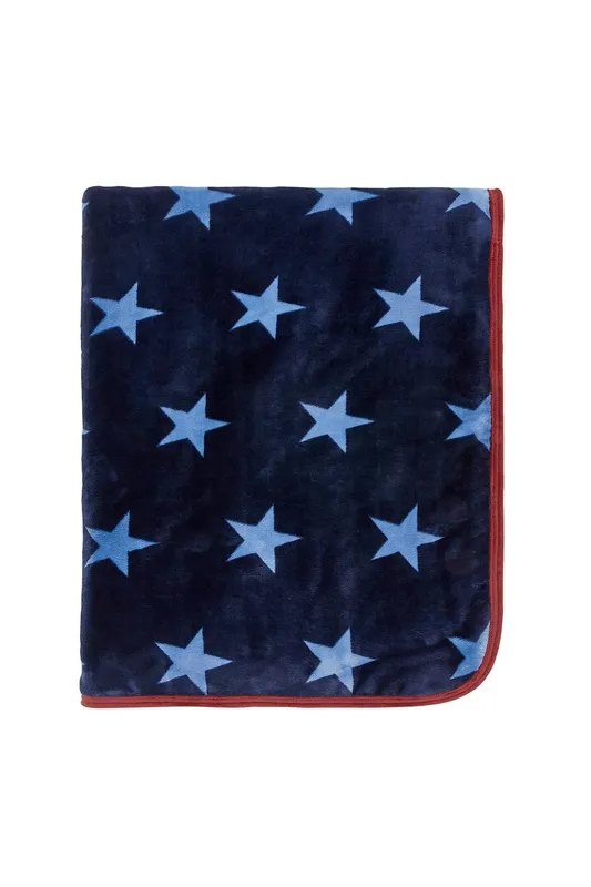 Helena Springfield Long Island Star Fleece Throw, Blue & Red