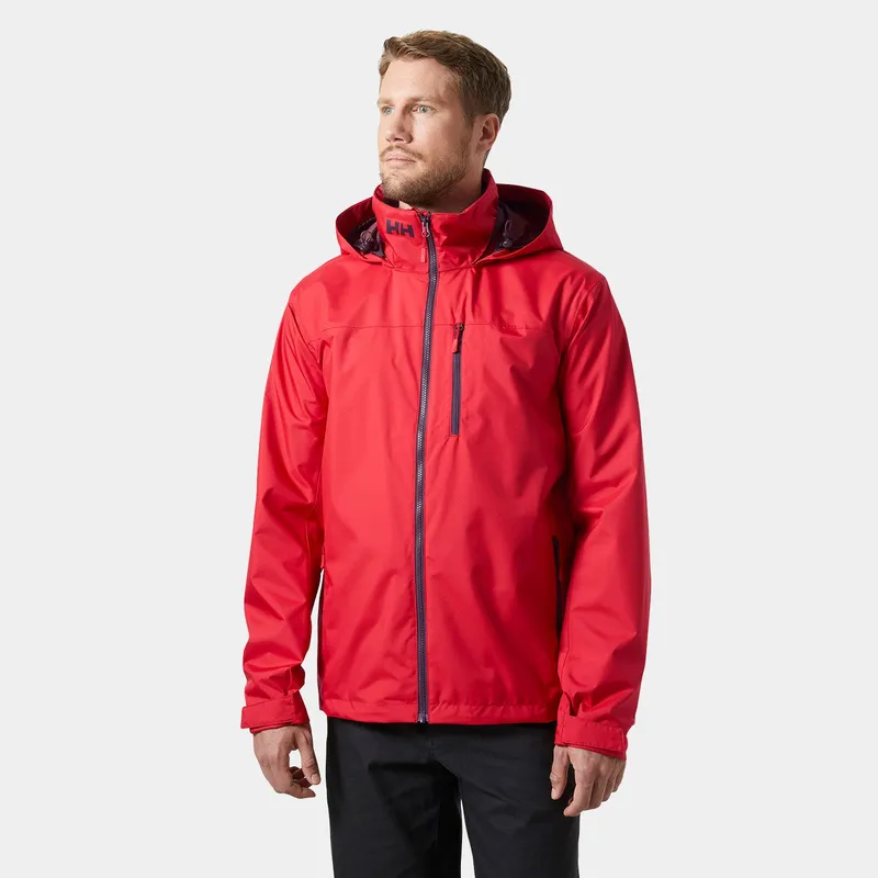 Helly Hansen Men's Crew Hooded Sailing Jacket 2.0 Red S - Red - Male