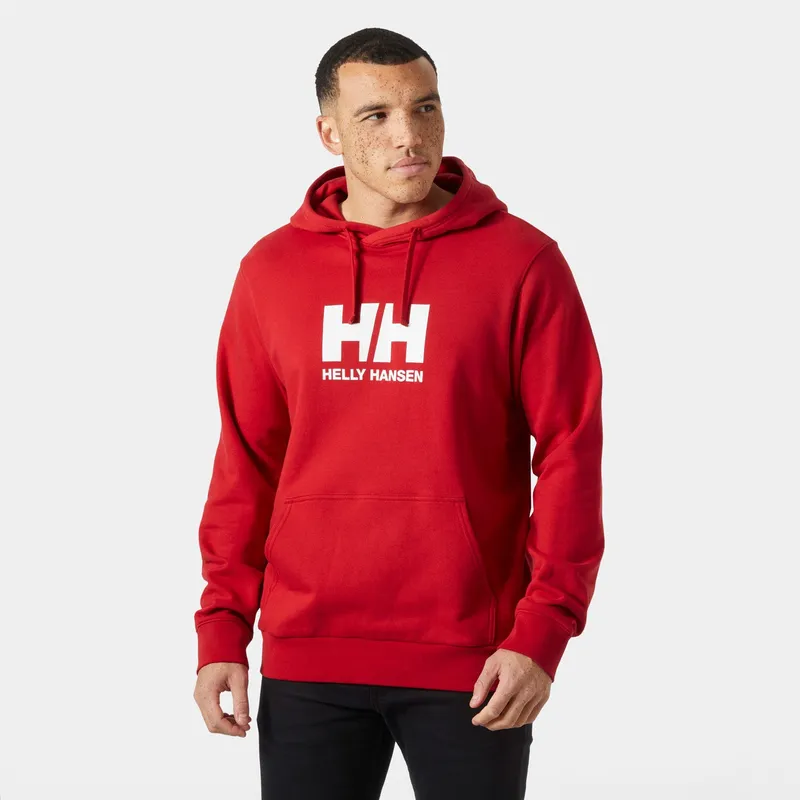Helly Hansen Men's Logo Hoodie Red S - Red - Male