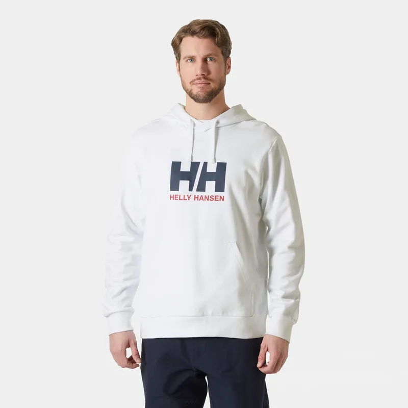 Helly Hansen Men's Logo Hoodie White S - White - Male