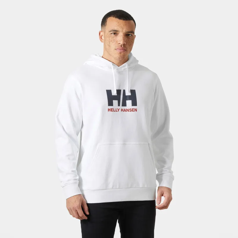 Helly Hansen Men's Logo Hoodie White S - White - Male
