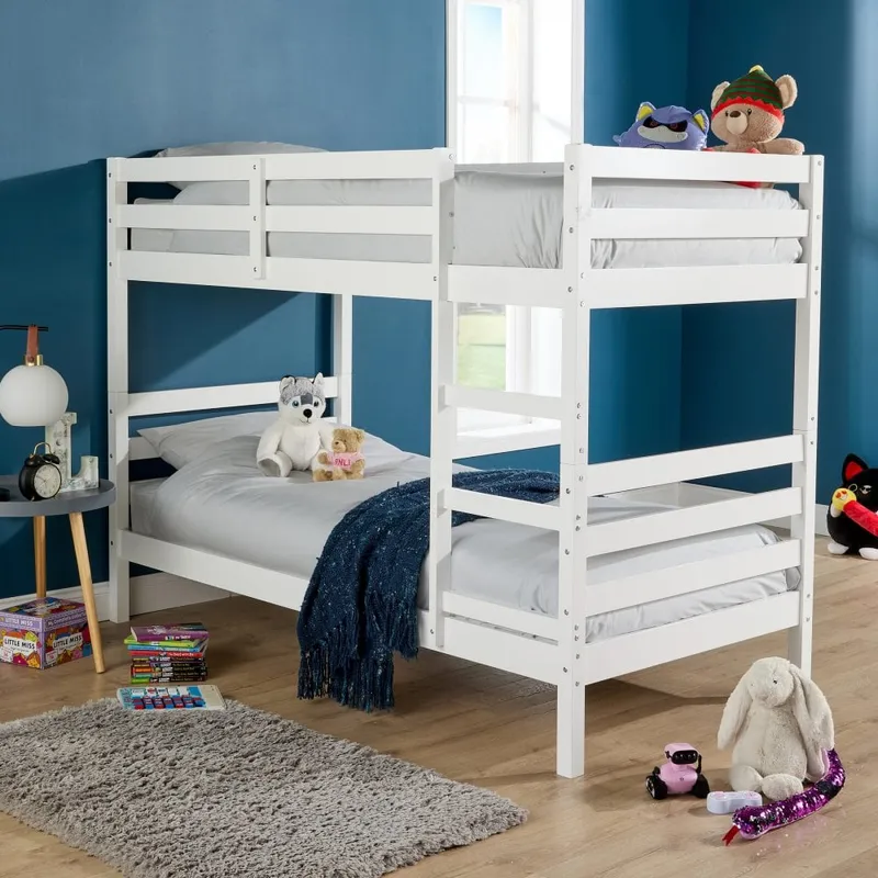 Hendon Splittable Wooden Single Bunk Bed - White