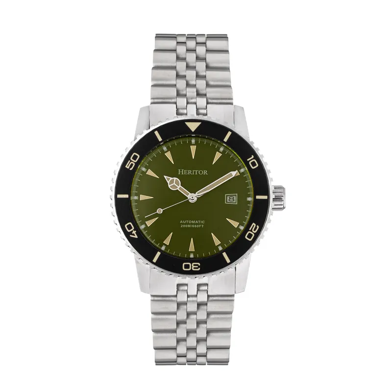 Heritor Automatic Men's Hurst Bracelet Watch in Olive Olive One Size