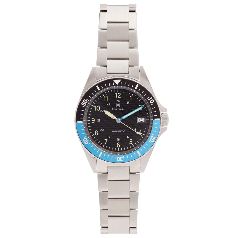 Heritor Automatic Men's Calder Bracelet Watch in Blue Blue