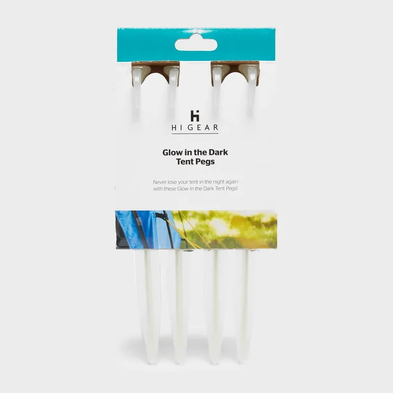 Hi-Gear Glow In The Dark Pegs Clear One Size Unisex