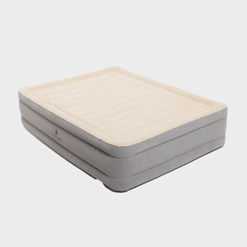 Hi-Gear Hi Rise Foam King Size Air Bed, Beige