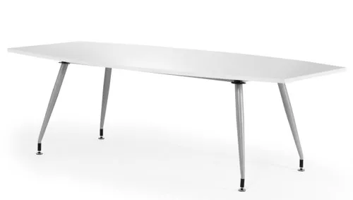 Unbranded High Gloss 2400mm Writable Boardroom Table White Top