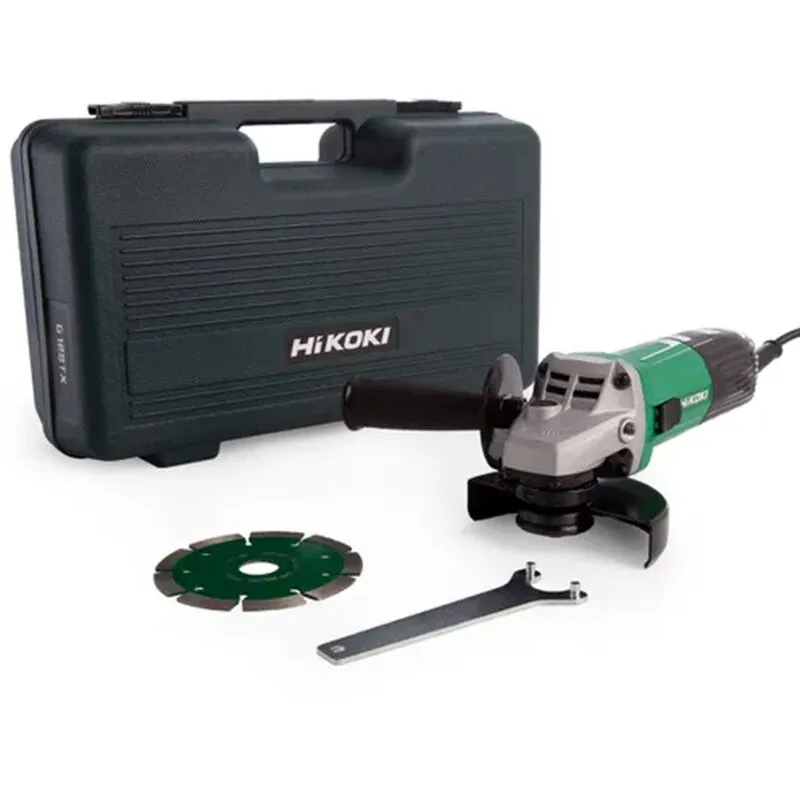 HiKOKI G12STX/J8 Angle Grinder 115mm Diamond Blade & Case 600W 110V