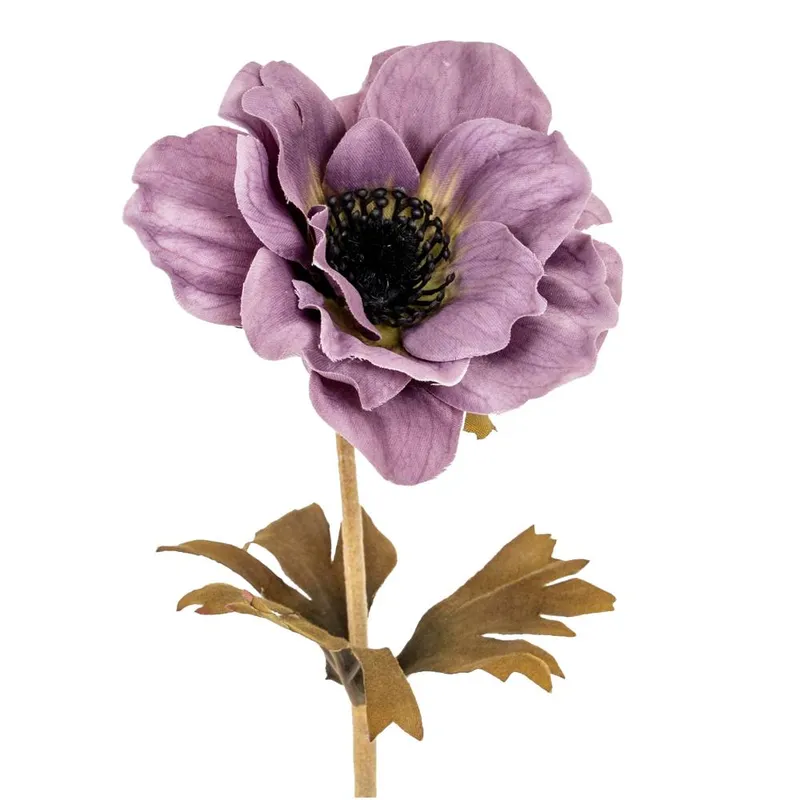 Hill Interiors Anemone Anemone Artificial Flower in Purple - Purple