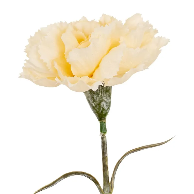 Hill Interiors Carnation Artificial Flower in Cream Cream