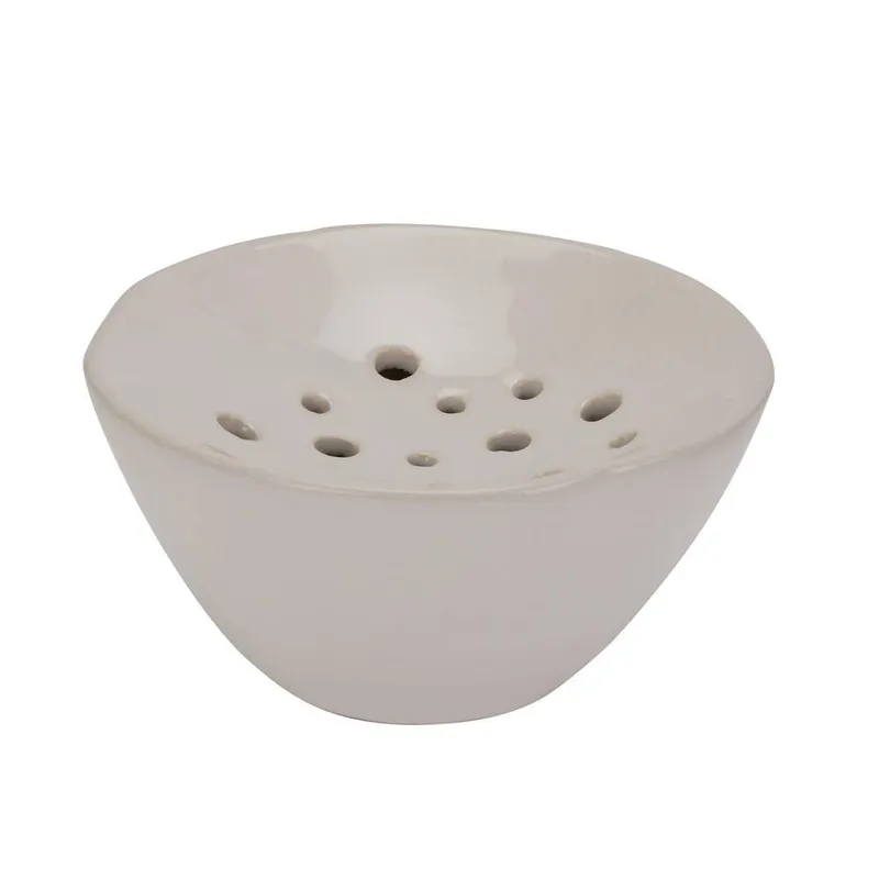 Hill Interiors Ceramic Flower Frog in White - White