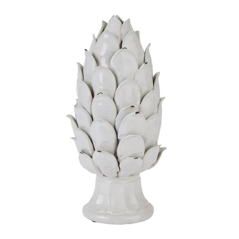 Hill Interiors Chianti Artichoke Ornament in White - White