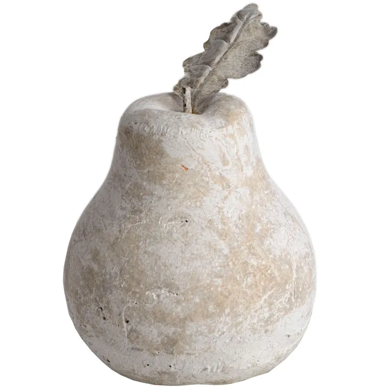 Hill Interiors Distressed Stone Pear in White White
