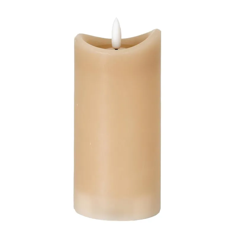 Hill Interiors Luxe Collection LED Candle (Batteries Included) in Taupe Taupe