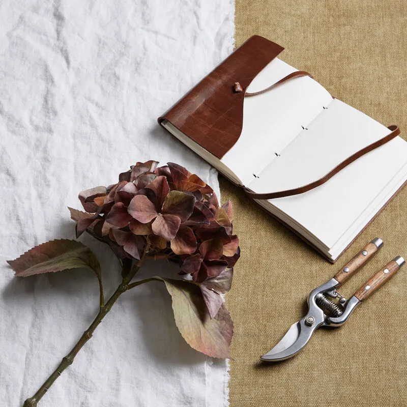 Hill Interiors Mixed Autumn Single Hydrangea Stem - Plastic - L26 x W26 x H50 cm - Brown