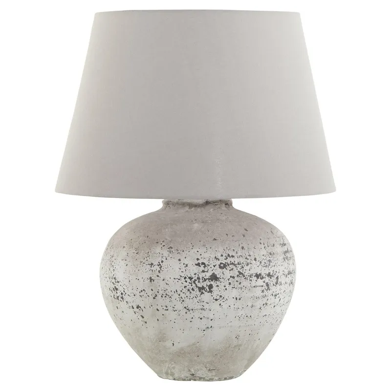 Hill Interiors Regola Stone Effect Table Lamp - Stone