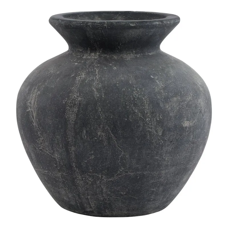 Hill Interiors Amalfi Vase in Grey - Grey