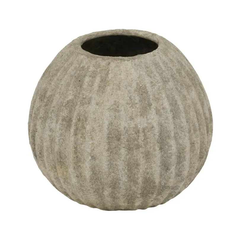 Hill Interiors Unisex Catania Round Vase in Light Grey Light Grey female