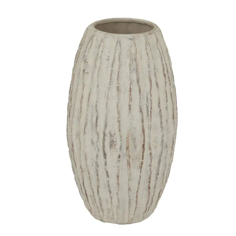 Hill Interiors Lorenzo Fin Vase in White White