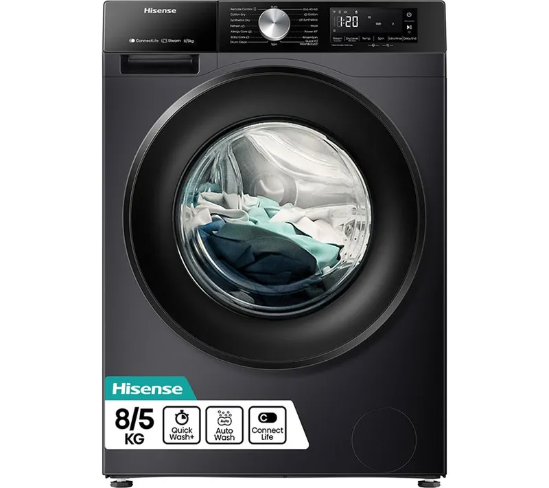 Hisense 3S Series WD3S8043BB3 WiFi-enabled 8 kg Washer Dryer - Black